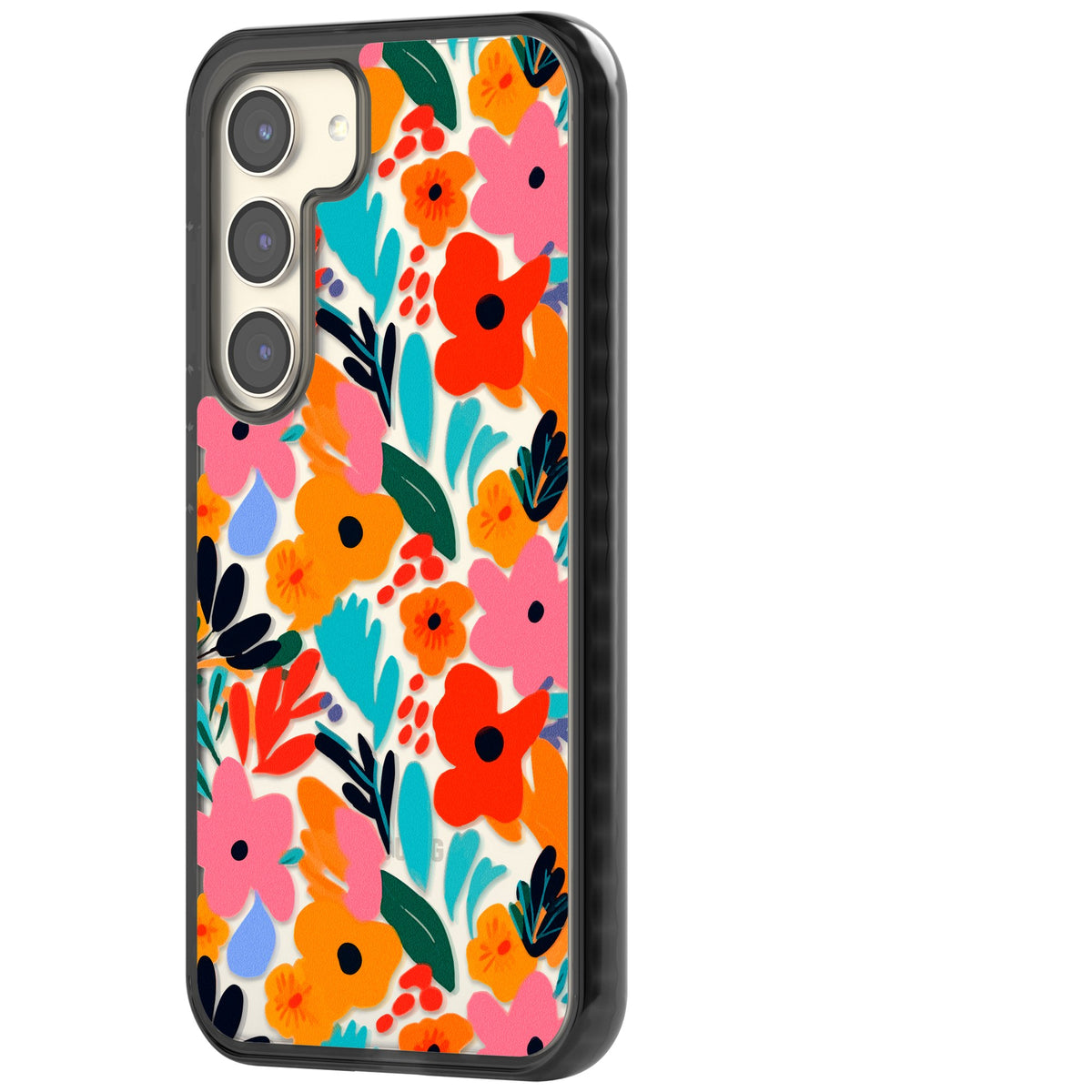 Floral Fiesta Samsung S22 / Samsung S22 Plus / Samsung S23 / Samsung S23 Plus / Samsung S24 / Samsung S24 Plus Impact Black Phone Case side