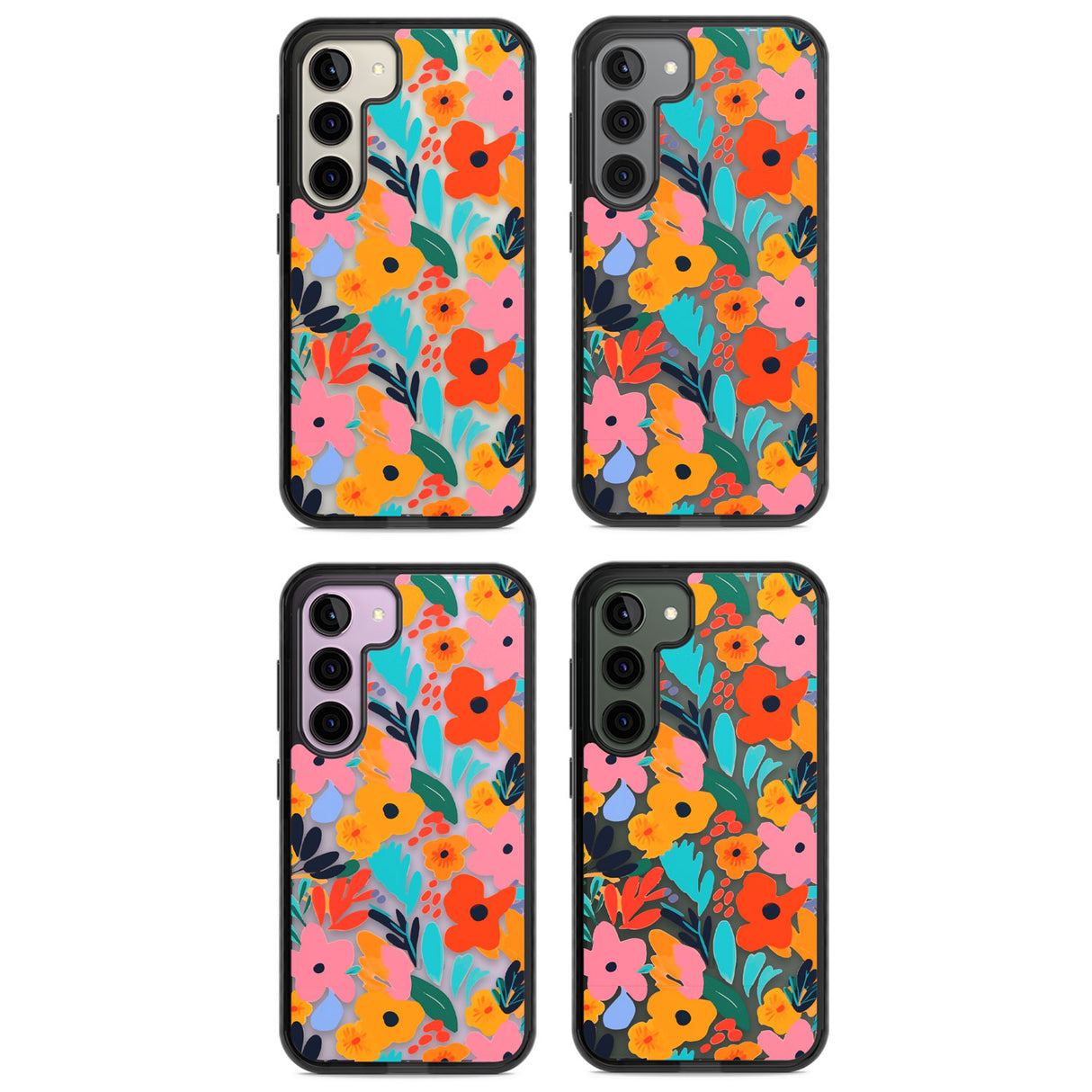 Floral Fiesta Impact Phone Case for Samsung Galaxy S24, Samsung Galaxy S23, Samsung Galaxy S22