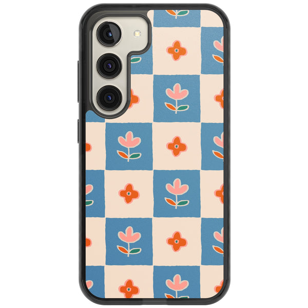Vintage Bloom Checkered