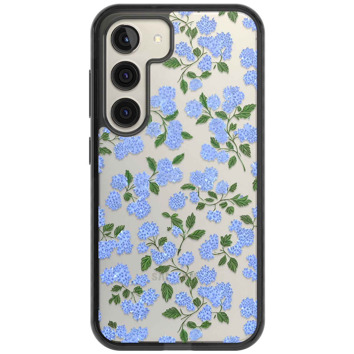 Hydrangea Dreams Samsung S22 / Samsung S22 Plus / Samsung S23 / Samsung S23 Plus / Samsung S24 / Samsung S24 Plus Impact Black Phone Case front