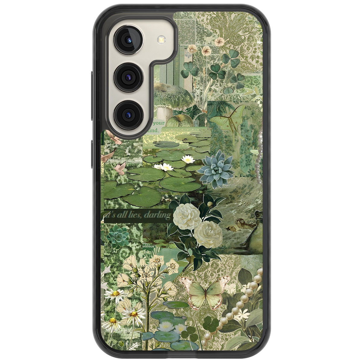 Sage Collage Samsung S22 / Samsung S22 Plus / Samsung S23 / Samsung S23 Plus / Samsung S24 / Samsung S24 Plus Impact Black Phone Case front