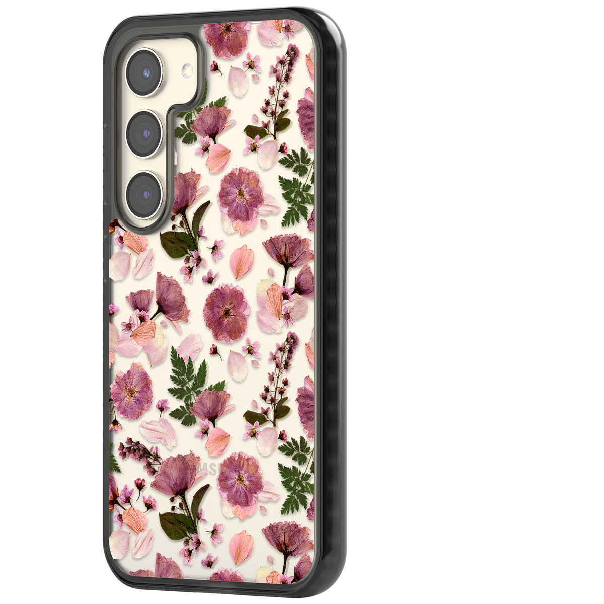 Botanical Blush Samsung S22 / Samsung S22 Plus / Samsung S23 / Samsung S23 Plus / Samsung S24 / Samsung S24 Plus Impact Black Phone Case side