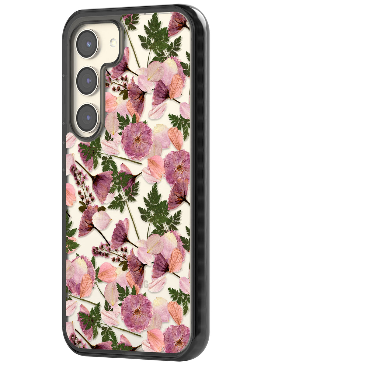 Blossom Archive Samsung S22 / Samsung S22 Plus / Samsung S23 / Samsung S23 Plus / Samsung S24 / Samsung S24 Plus Impact Black Phone Case side