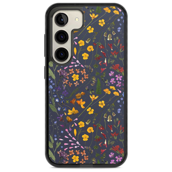 Wildflowers & Leaves In Navy