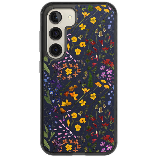 Wildflowers & Leaves In Navy