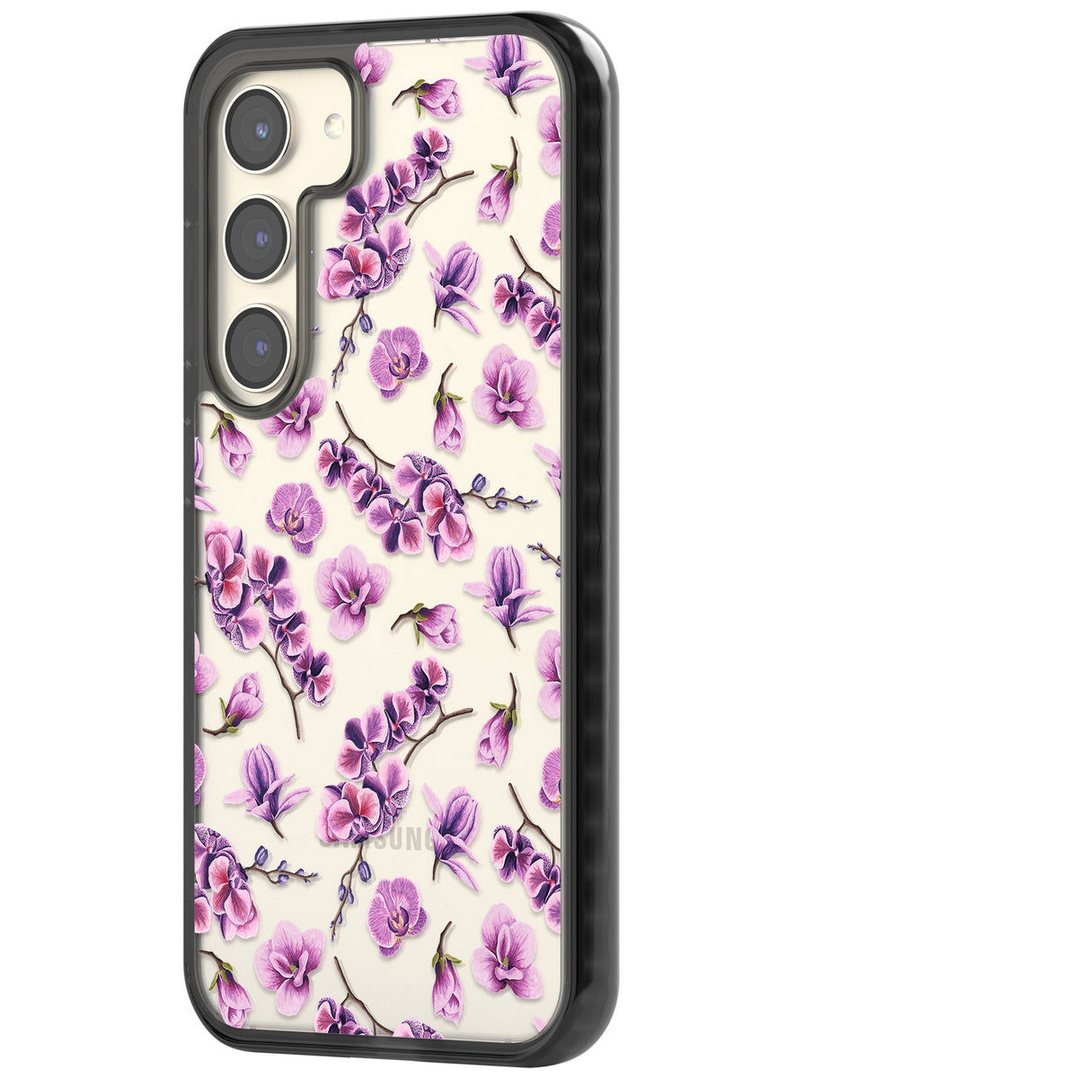 Soft Bloom Samsung S22 / Samsung S22 Plus / Samsung S23 / Samsung S23 Plus / Samsung S24 / Samsung S24 Plus Impact Black Phone Case side