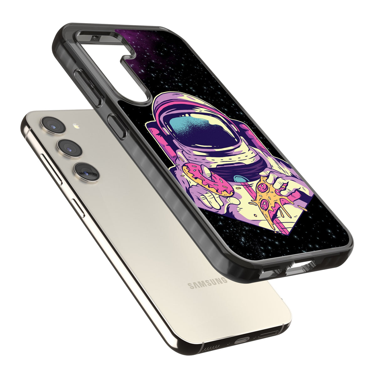Astro Cheat Meal Samsung S22 / Samsung S22 Plus / Samsung S23 / Samsung S23 Plus / Samsung S24 / Samsung S24 Plus Impact Black Phone Case angled