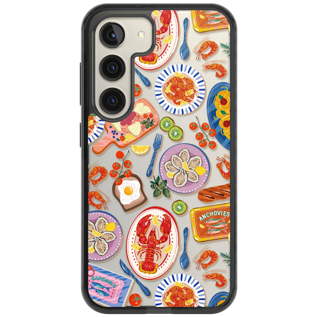 Coastal Spread Samsung S22 / Samsung S22 Plus / Samsung S23 / Samsung S23 Plus / Samsung S24 / Samsung S24 Plus Impact Black Phone Case front