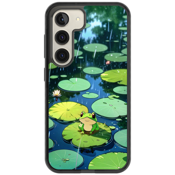 Frog In Lily Pond