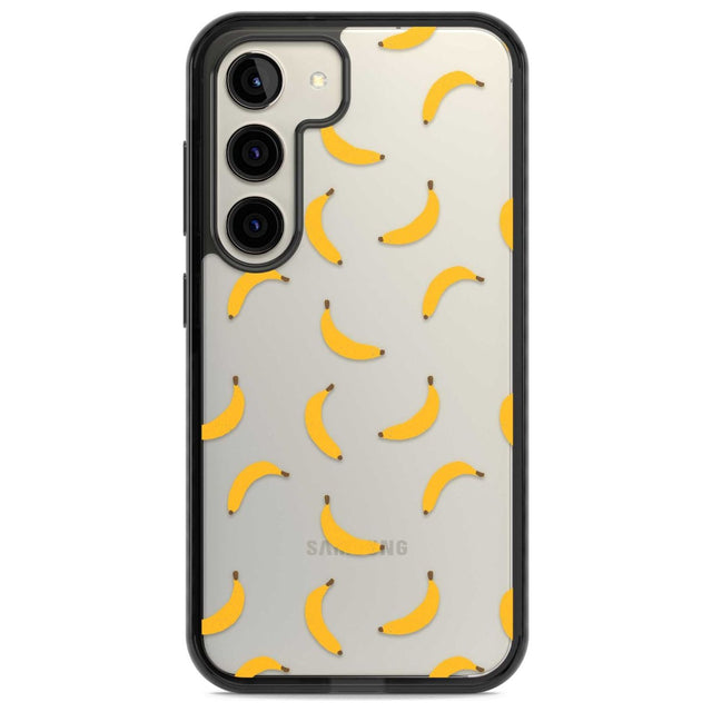 Banana Pattern Phone Case Samsung S22 / Black Impact Case,Samsung S23 / Black Impact Case Blanc Space