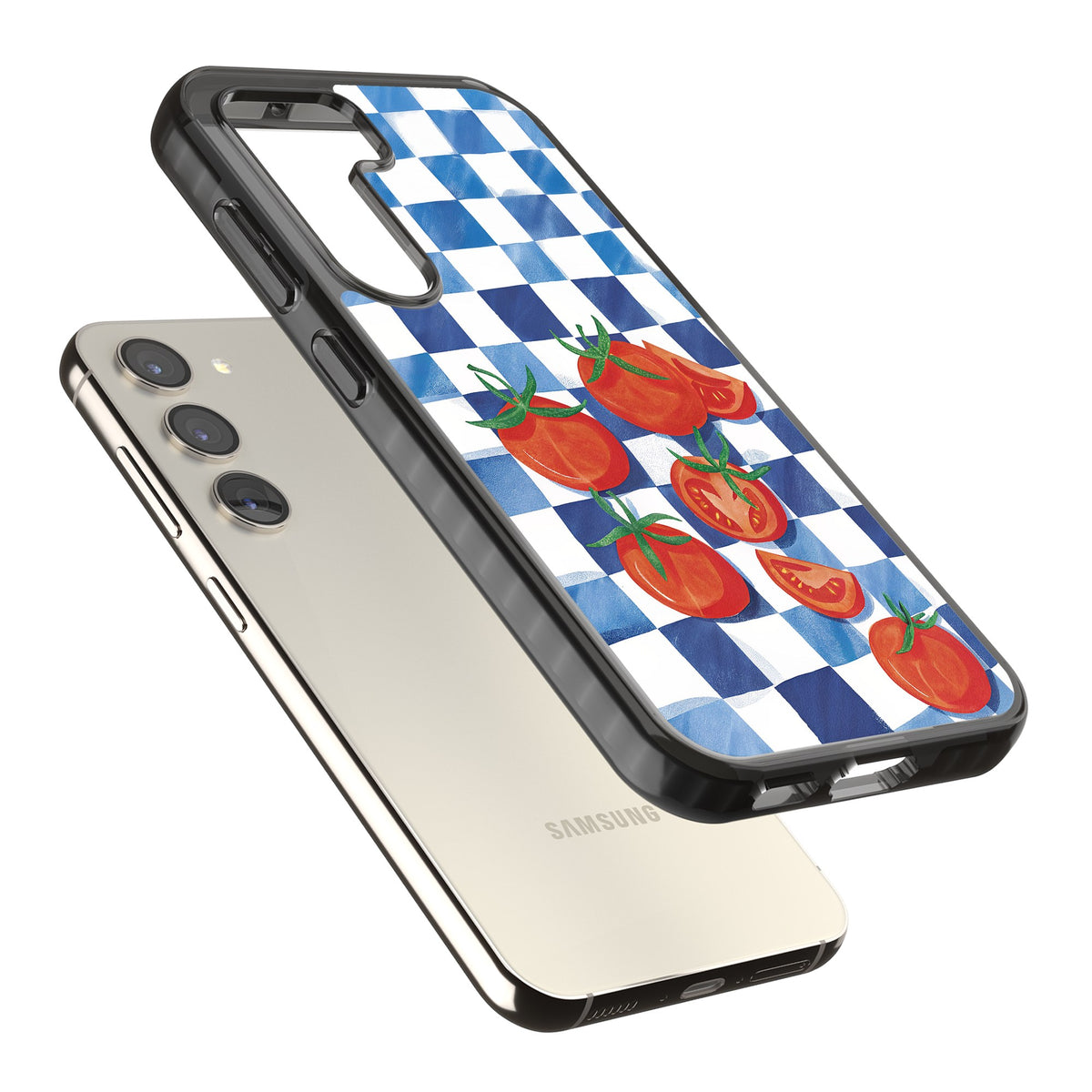 Riviera Picnic Samsung S22 / Samsung S22 Plus / Samsung S23 / Samsung S23 Plus / Samsung S24 / Samsung S24 Plus Impact Black Phone Case angled
