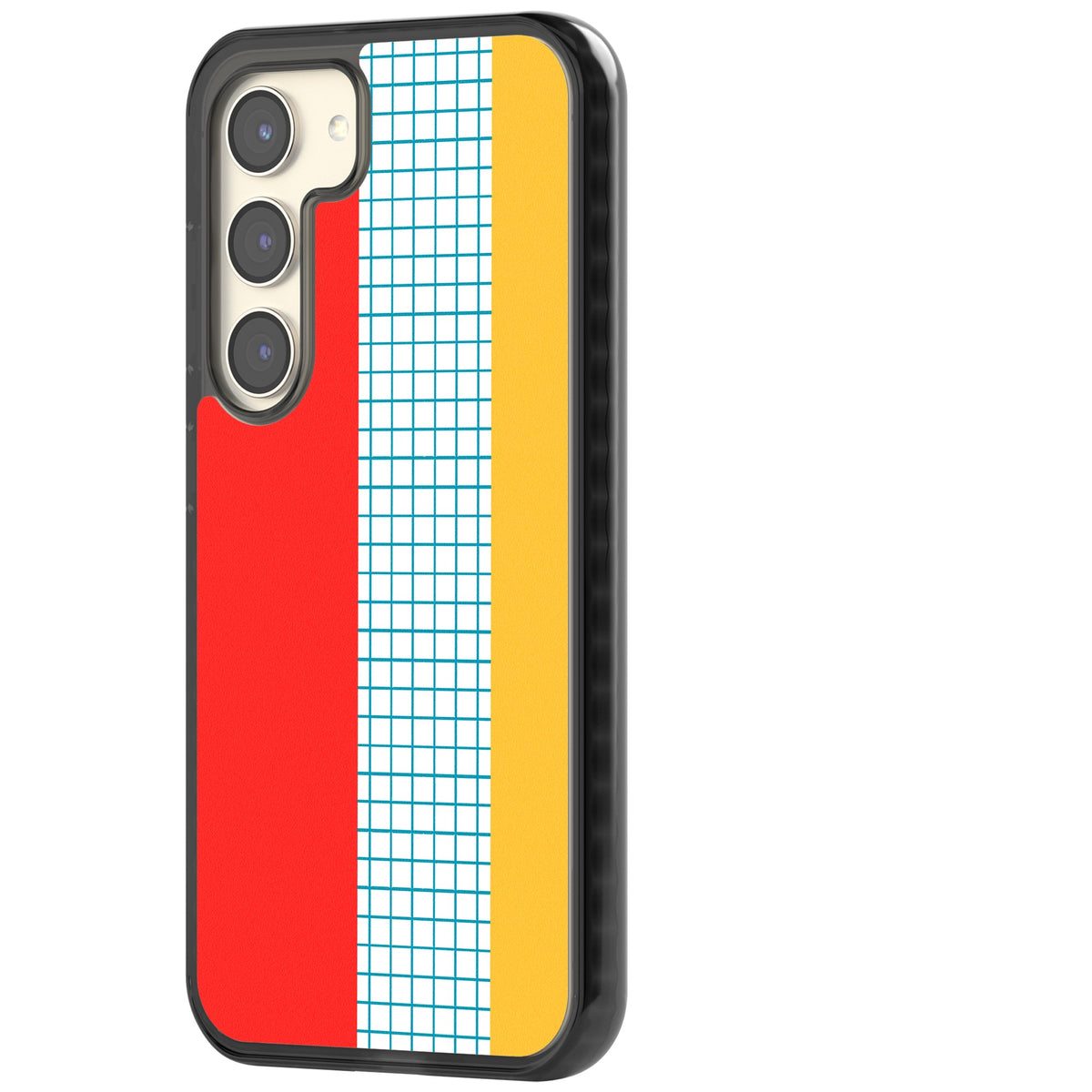Bauhaus Block Samsung S22 / Samsung S22 Plus / Samsung S23 / Samsung S23 Plus / Samsung S24 / Samsung S24 Plus Impact Black Phone Case side
