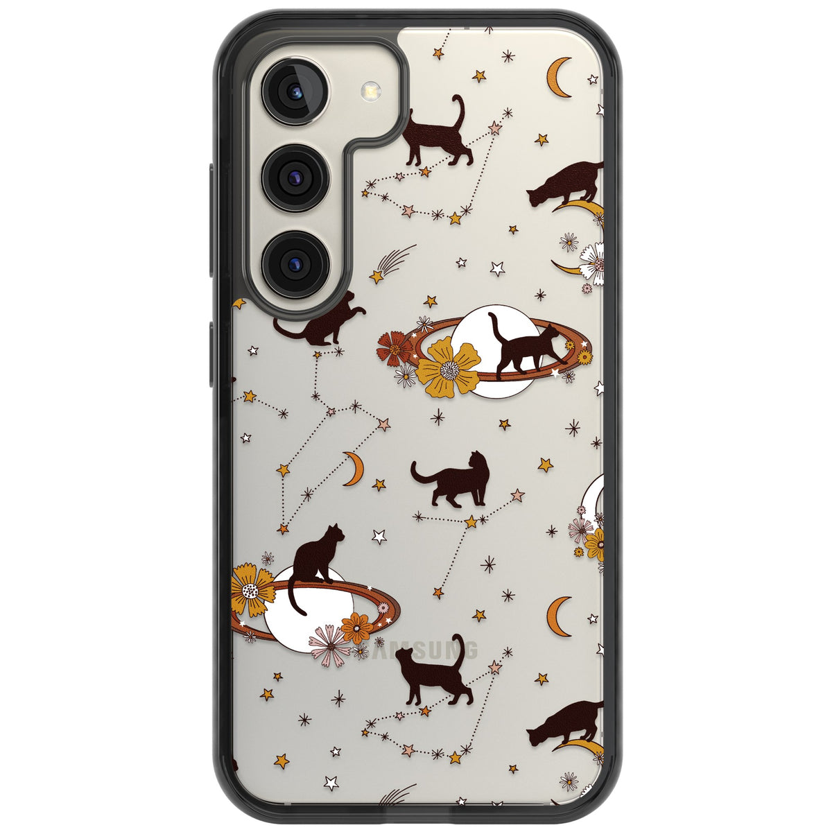 Cats And Astrology Samsung S22 / Samsung S22 Plus / Samsung S23 / Samsung S23 Plus / Samsung S24 / Samsung S24 Plus Impact Black Phone Case front