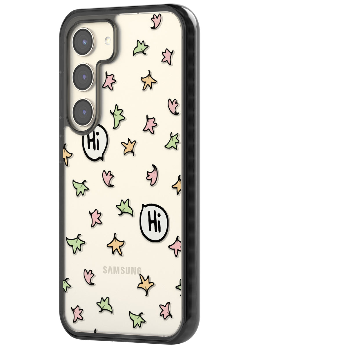 Heartstopper Leaves Samsung S22 / Samsung S22 Plus / Samsung S23 / Samsung S23 Plus / Samsung S24 / Samsung S24 Plus Impact Black Phone Case side