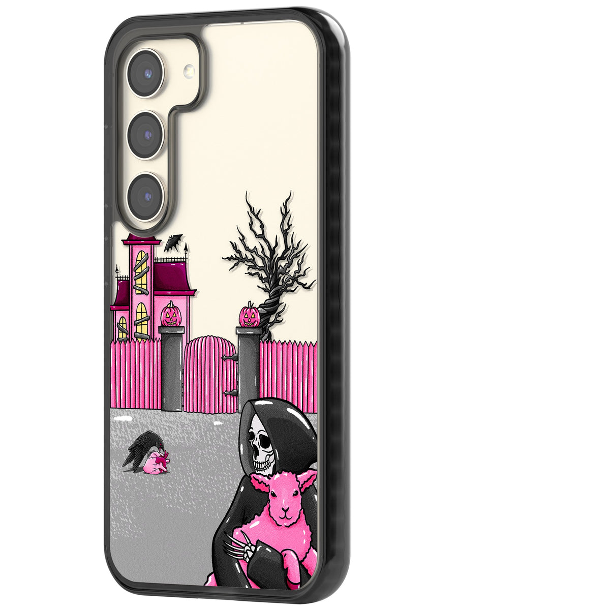 Pink Requiem Samsung S22 / Samsung S22 Plus / Samsung S23 / Samsung S23 Plus / Samsung S24 / Samsung S24 Plus Impact Black Phone Case side