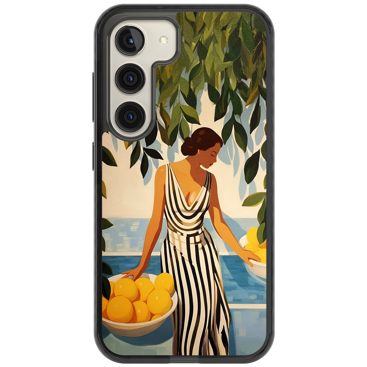 Lemon Picking Samsung S22 / Samsung S22 Plus / Samsung S23 / Samsung S23 Plus / Samsung S24 / Samsung S24 Plus Impact Black Phone Case front