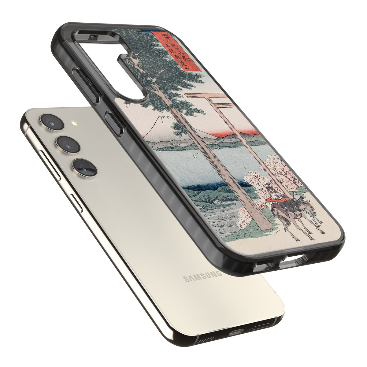 Gates To Mt. Fuji Samsung S22 / Samsung S22 Plus / Samsung S23 / Samsung S23 Plus / Samsung S24 / Samsung S24 Plus Impact Black Phone Case angled