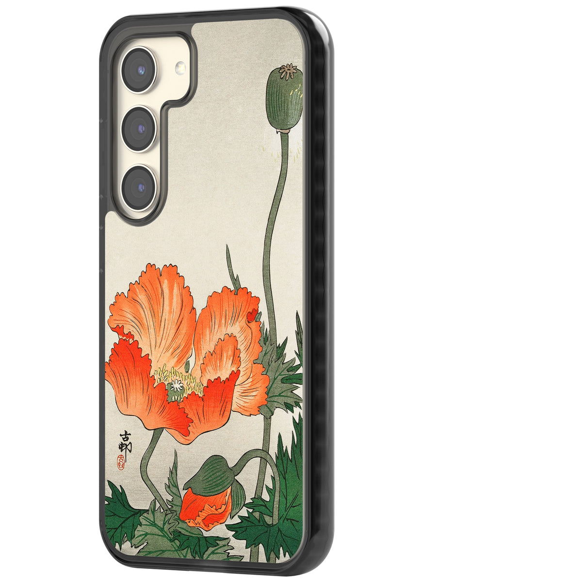 Birds And Plants By Ohara Koson Samsung S22 / Samsung S22 Plus / Samsung S23 / Samsung S23 Plus / Samsung S24 / Samsung S24 Plus Impact Black Phone Case side