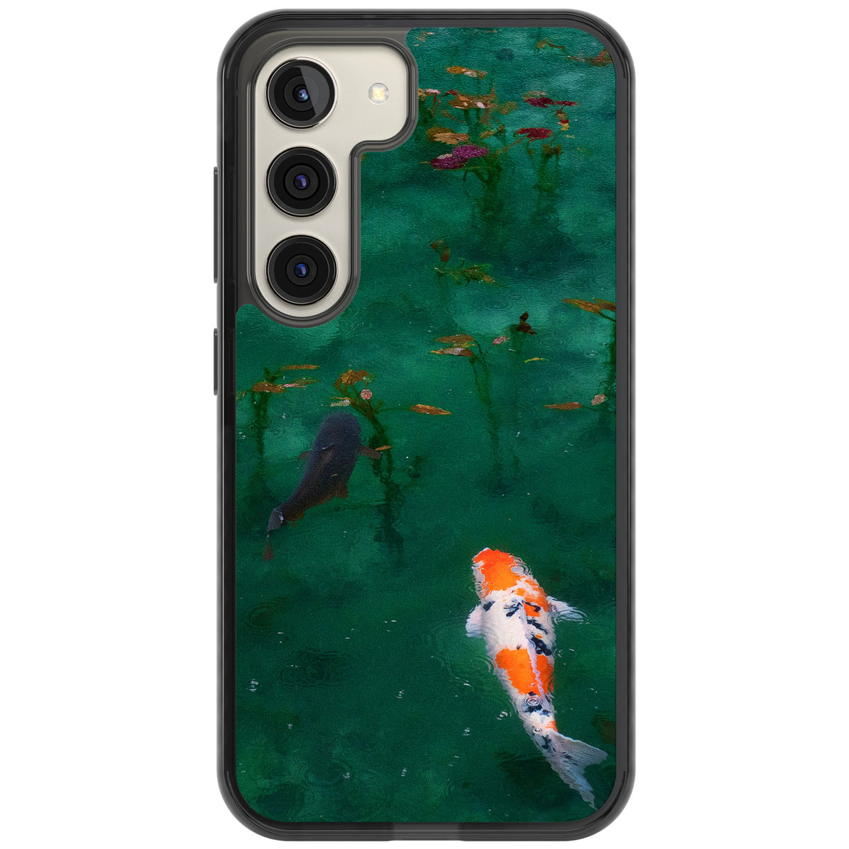 Koi Fish Samsung S22 / Samsung S22 Plus / Samsung S23 / Samsung S23 Plus / Samsung S24 / Samsung S24 Plus Impact Black Phone Case front