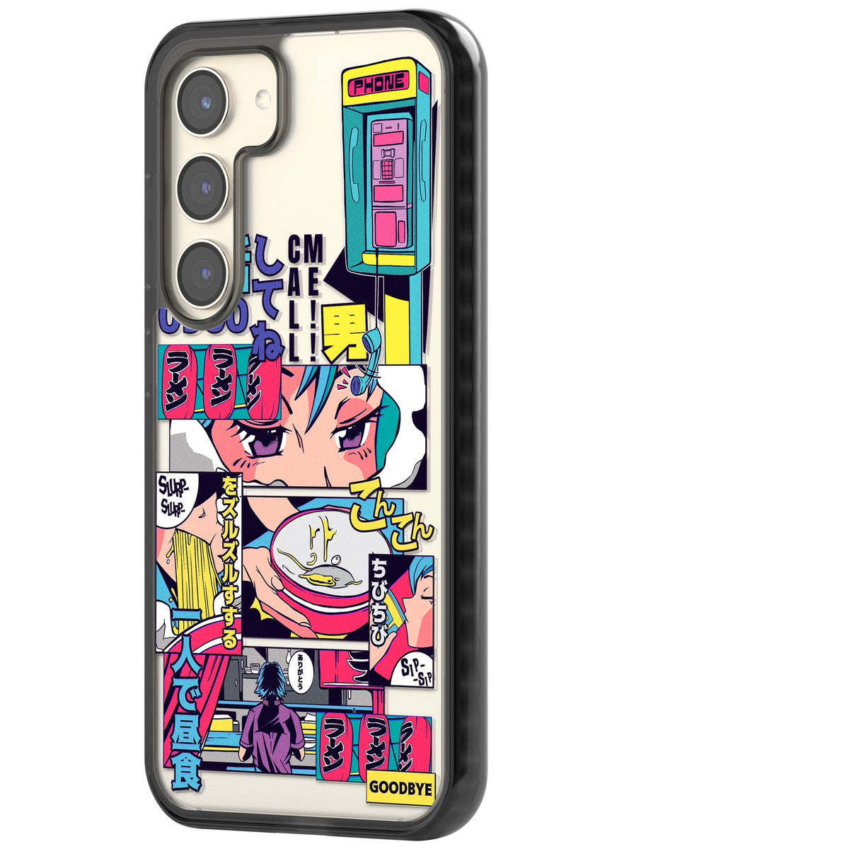 Electric Osaka Samsung S22 / Samsung S22 Plus / Samsung S23 / Samsung S23 Plus / Samsung S24 / Samsung S24 Plus Impact Black Phone Case side