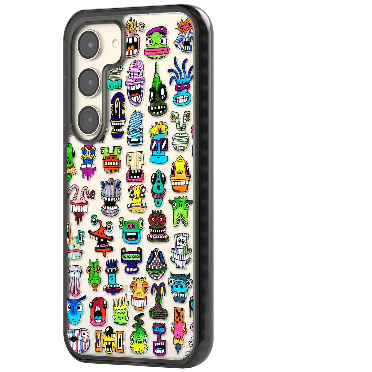 Monster Mash Samsung S22 / Samsung S22 Plus / Samsung S23 / Samsung S23 Plus / Samsung S24 / Samsung S24 Plus Impact Black Phone Case side