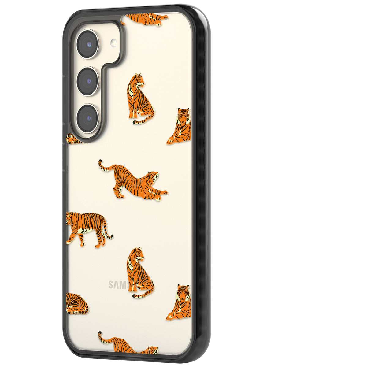 Tiger Lounge Samsung S22 / Samsung S22 Plus / Samsung S23 / Samsung S23 Plus / Samsung S24 / Samsung S24 Plus Impact Black Phone Case side