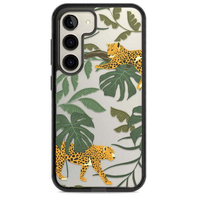 Two Jaguars & Foliage Jungle Cat Pattern