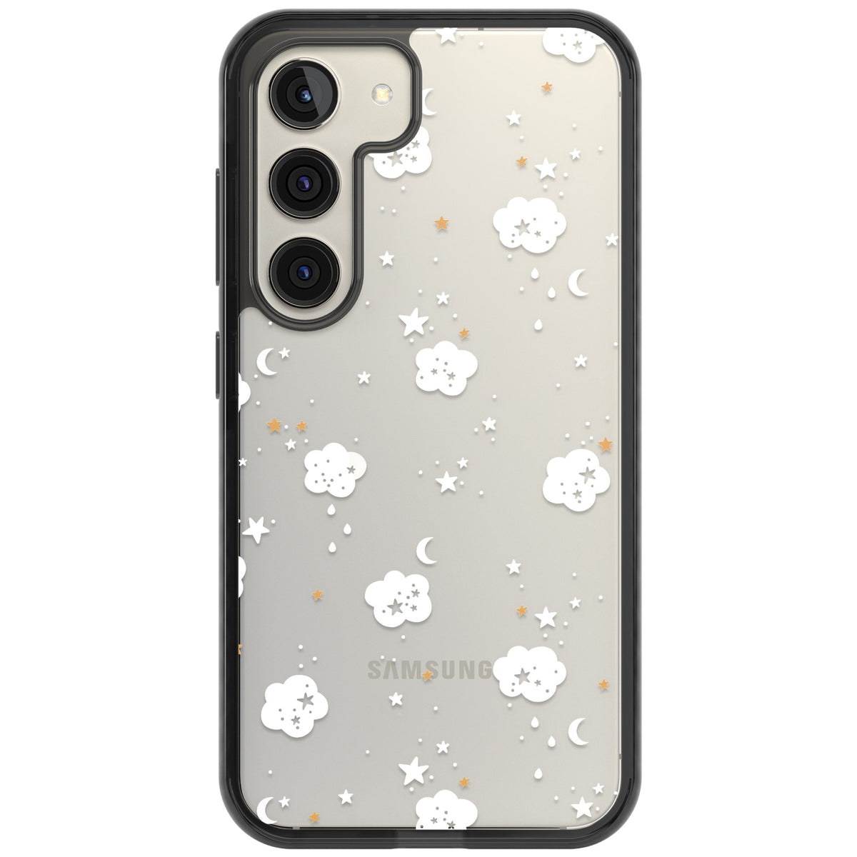 Starry Night Cloud Samsung S22 / Samsung S22 Plus / Samsung S23 / Samsung S23 Plus / Samsung S24 / Samsung S24 Plus Impact Black Phone Case front