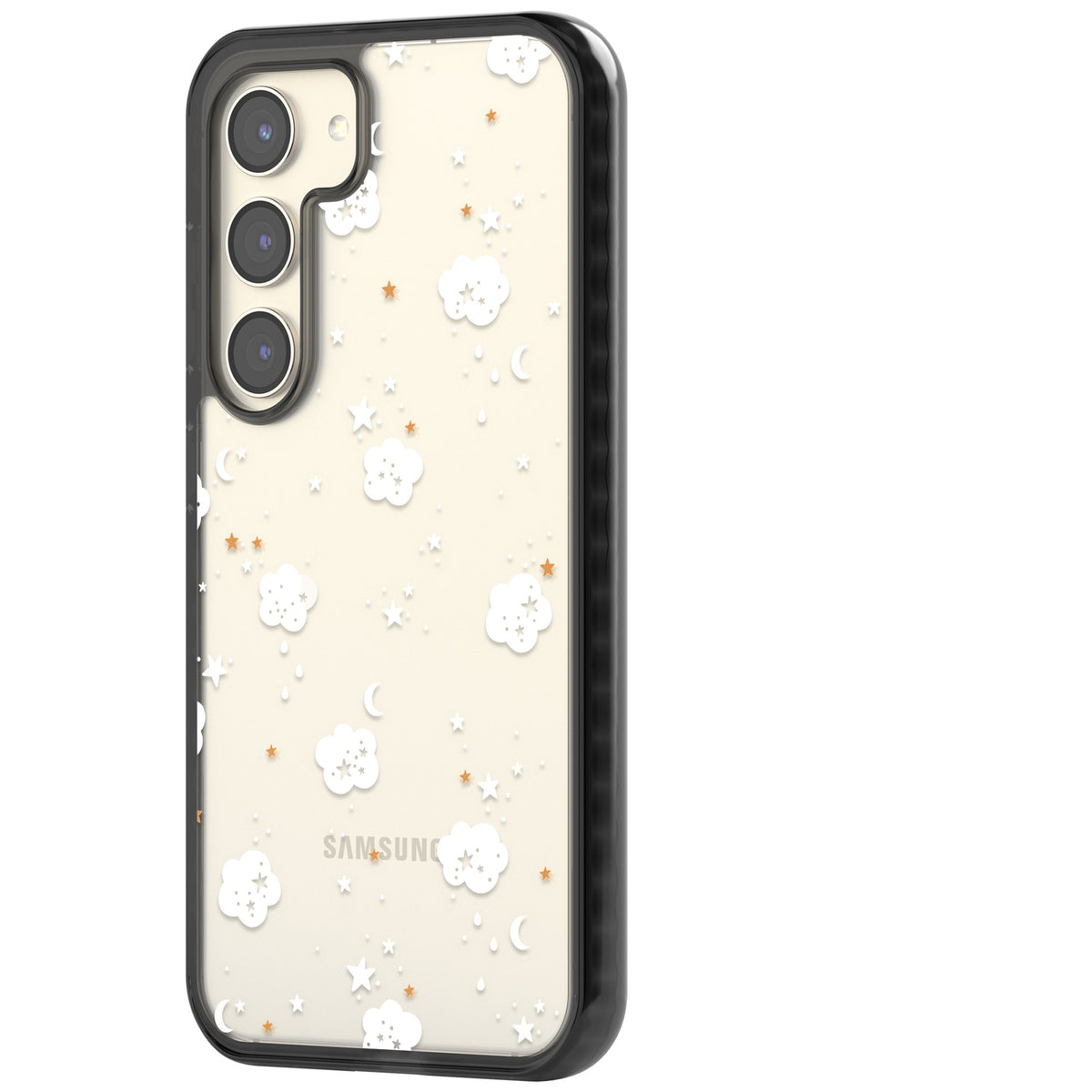 Starry Night Cloud Samsung S22 / Samsung S22 Plus / Samsung S23 / Samsung S23 Plus / Samsung S24 / Samsung S24 Plus Impact Black Phone Case side