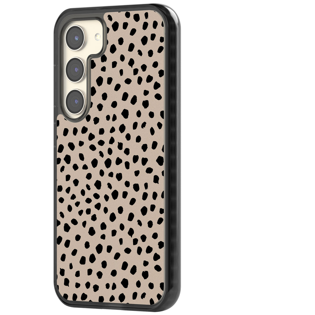 Coffee Dalmatian Samsung S22 / Samsung S22 Plus / Samsung S23 / Samsung S23 Plus / Samsung S24 / Samsung S24 Plus Impact Black Phone Case side