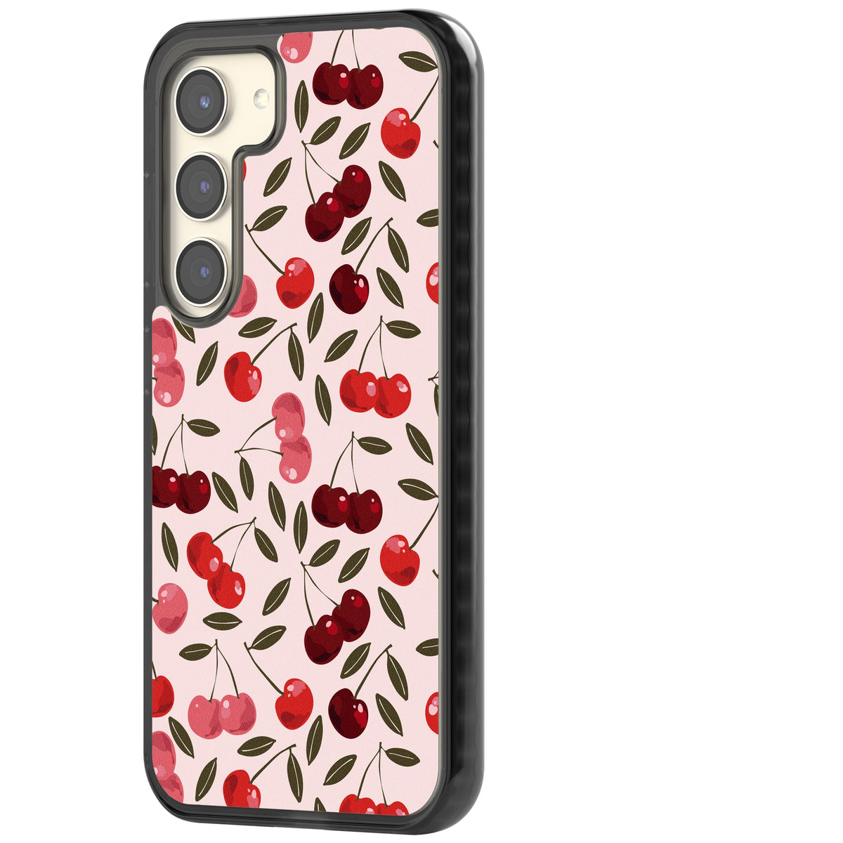 Cherry On Top (Pink) Samsung S22 / Samsung S22 Plus / Samsung S23 / Samsung S23 Plus / Samsung S24 / Samsung S24 Plus Impact Black Phone Case side