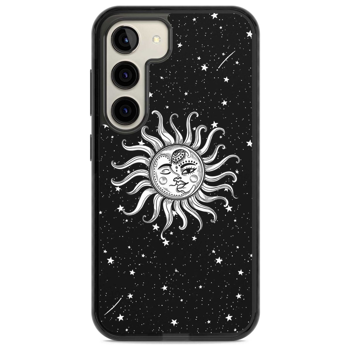Mystic Sun Moon Phone Case Samsung S22 / Black Impact Case,Samsung S23 / Black Impact Case Blanc Space
