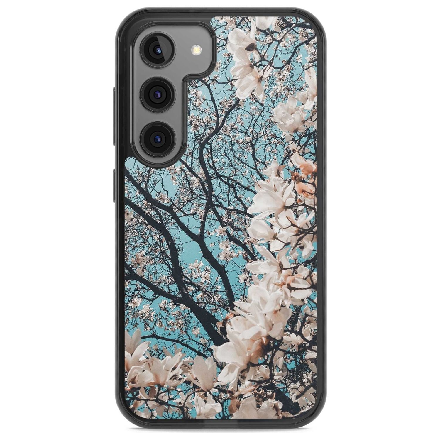 Magnolia Tree Photograph Phone Case Samsung S22 / Black Impact Case,Samsung S23 / Black Impact Case Blanc Space