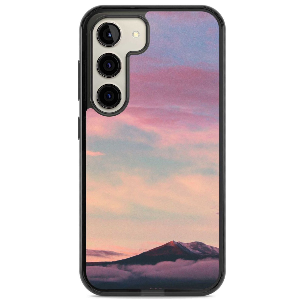 Cloudy Sunset Photograph Phone Case Samsung S22 / Black Impact Case,Samsung S23 / Black Impact Case Blanc Space
