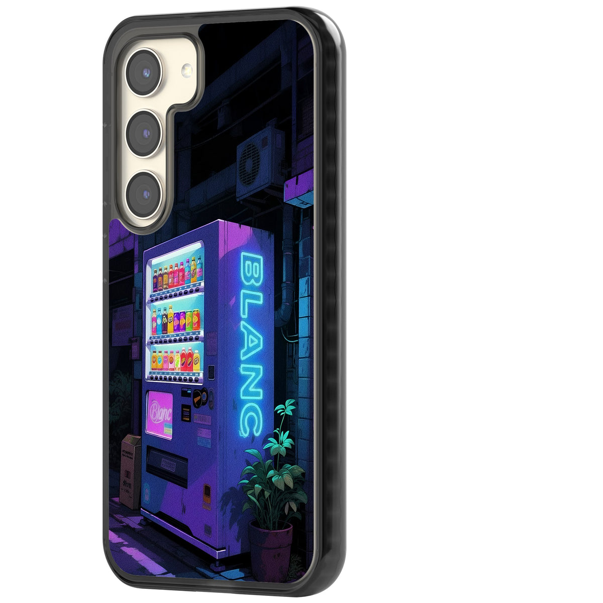 Shibuya Glow Samsung S22 / Samsung S22 Plus / Samsung S23 / Samsung S23 Plus / Samsung S24 / Samsung S24 Plus Impact Black Phone Case side