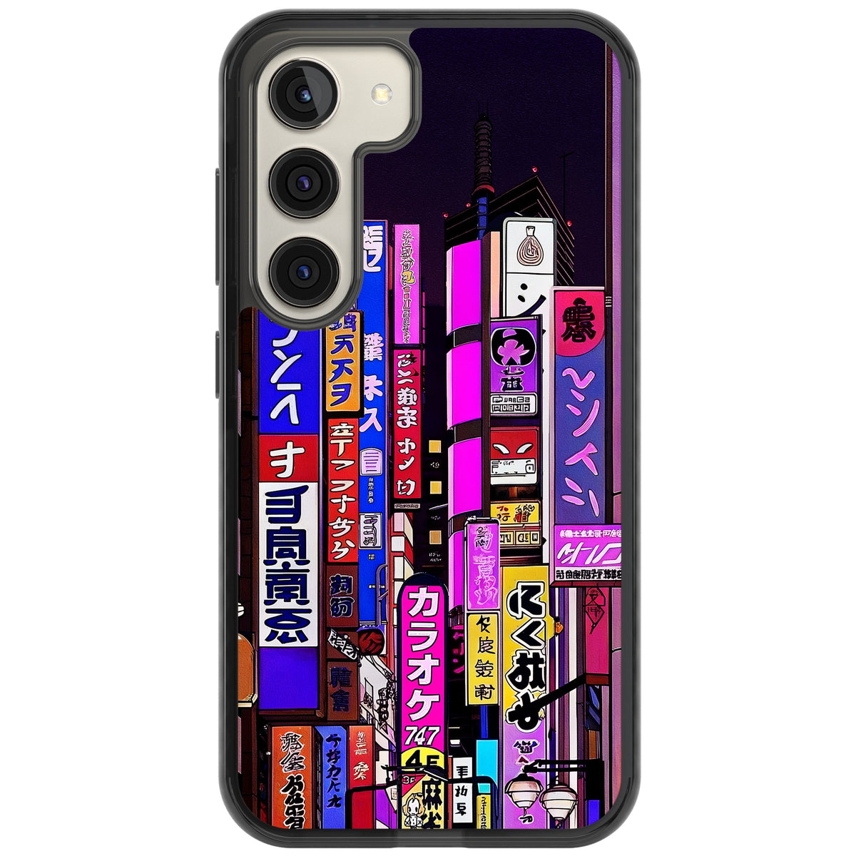 NEON NIGHT Samsung S22 / Samsung S22 Plus / Samsung S23 / Samsung S23 Plus / Samsung S24 / Samsung S24 Plus Impact Black Phone Case front