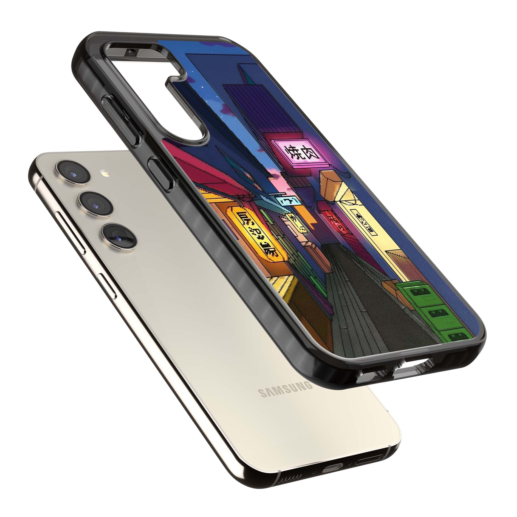 Nights In The Yokocho for him iPhone case | Black Impact case for Samsung Galaxy S24, Samsung Galaxy S23, Samsung Galaxy S22