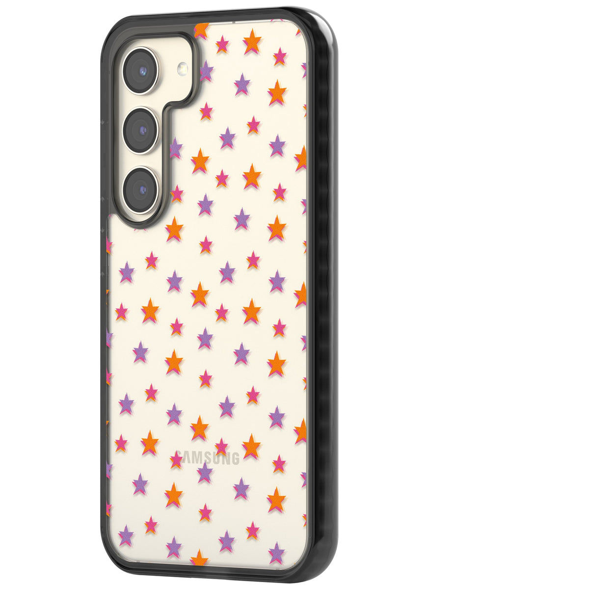 Spangling Stars Samsung S22 / Samsung S22 Plus / Samsung S23 / Samsung S23 Plus / Samsung S24 / Samsung S24 Plus Impact Black Phone Case side