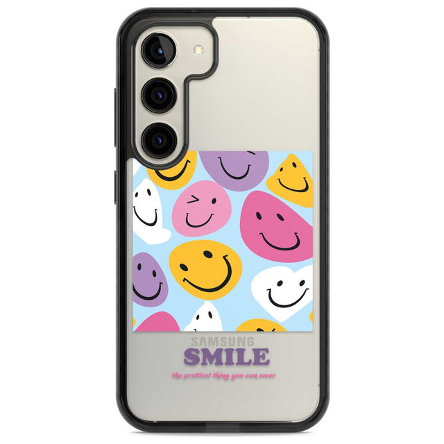 A Smile Phone Case Samsung S22 / Black Impact Case,Samsung S23 / Black Impact Case Blanc Space