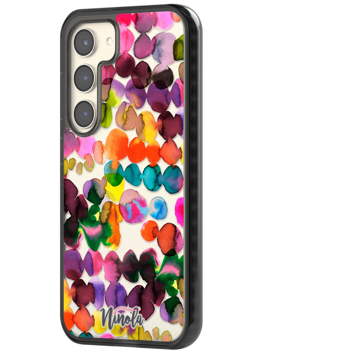 Ink Splash Hues Samsung S22 / Samsung S22 Plus / Samsung S23 / Samsung S23 Plus / Samsung S24 / Samsung S24 Plus Impact Black Phone Case side