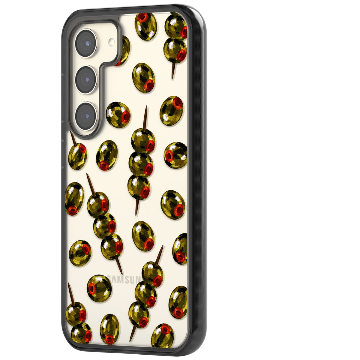 Painted Olives Samsung S22 / Samsung S22 Plus / Samsung S23 / Samsung S23 Plus / Samsung S24 / Samsung S24 Plus Impact Black Phone Case side