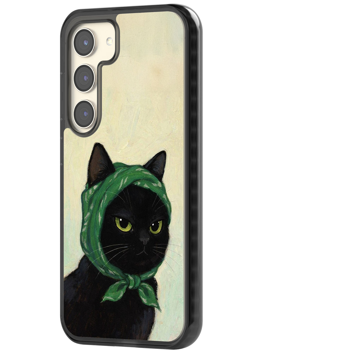 Unamused Kitty Samsung S22 / Samsung S22 Plus / Samsung S23 / Samsung S23 Plus / Samsung S24 / Samsung S24 Plus Impact Black Phone Case side