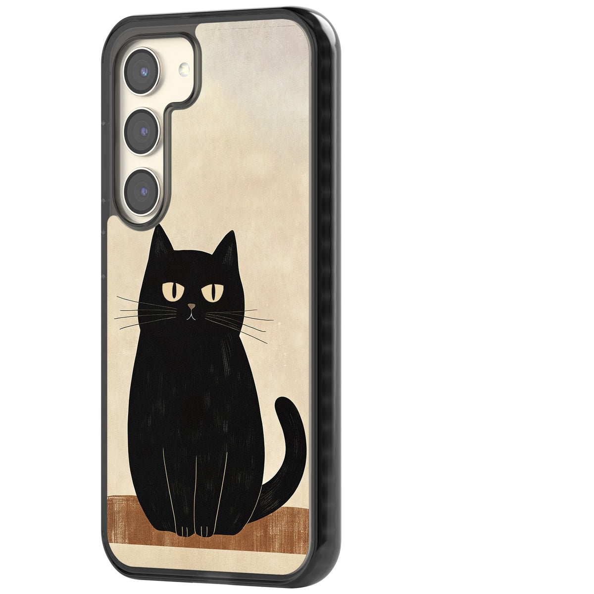Sassy Black Cat Samsung S22 / Samsung S22 Plus / Samsung S23 / Samsung S23 Plus / Samsung S24 / Samsung S24 Plus Impact Black Phone Case side