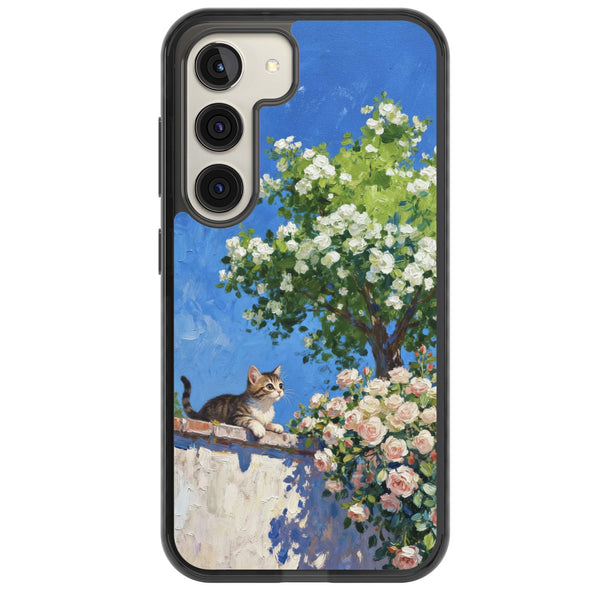 Kitten in Blooming Garden