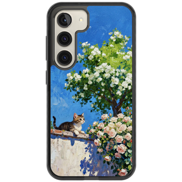 Kitten in Blooming Garden