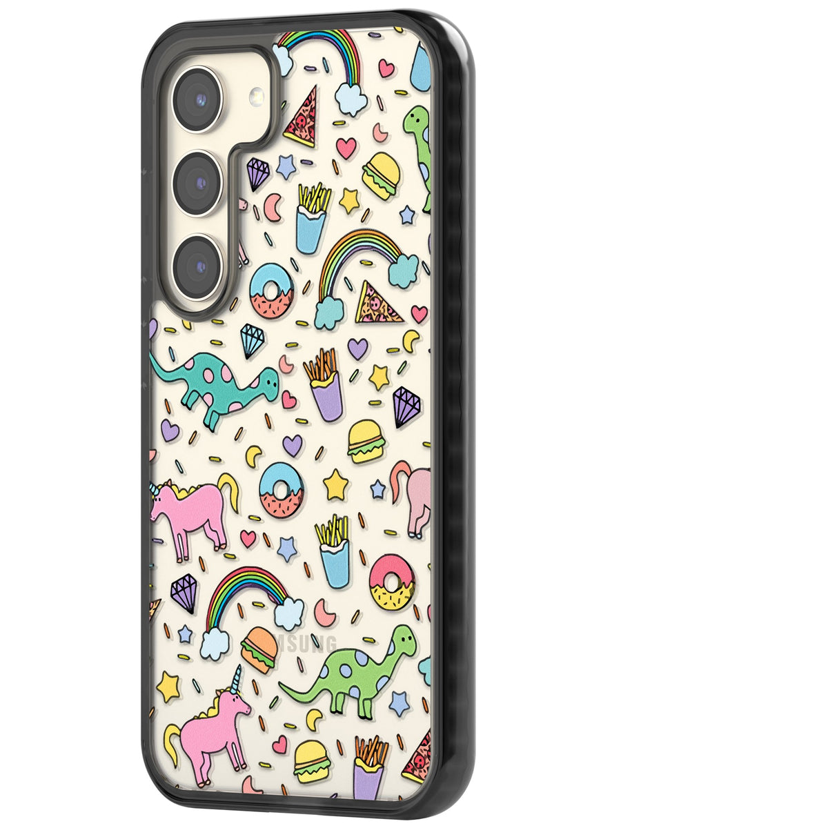 Bubblegum Fantasy Samsung S22 / Samsung S22 Plus / Samsung S23 / Samsung S23 Plus / Samsung S24 / Samsung S24 Plus Impact Black Phone Case side
