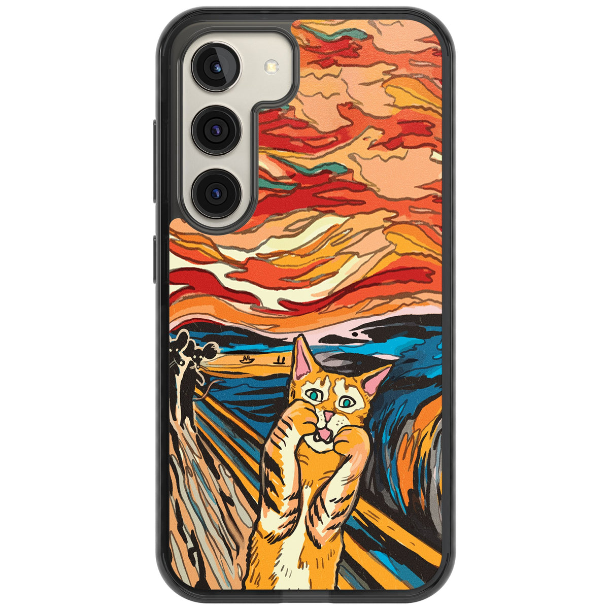 The Meow Samsung S22 / Samsung S22 Plus / Samsung S23 / Samsung S23 Plus / Samsung S24 / Samsung S24 Plus Impact Black Phone Case front