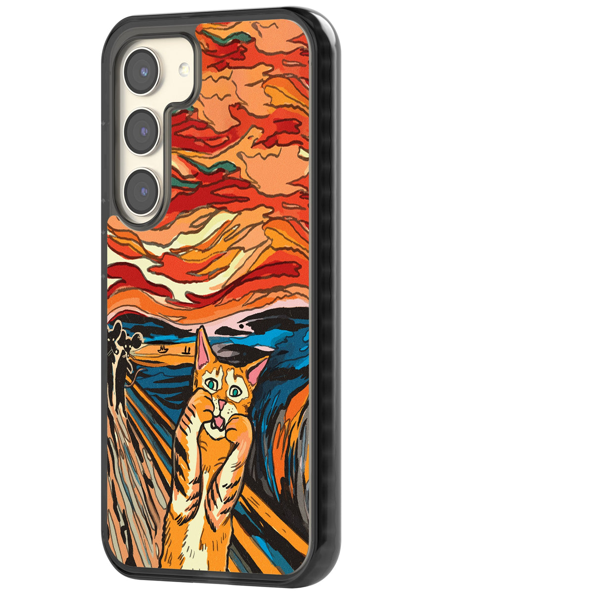 The Meow Samsung S22 / Samsung S22 Plus / Samsung S23 / Samsung S23 Plus / Samsung S24 / Samsung S24 Plus Impact Black Phone Case side
