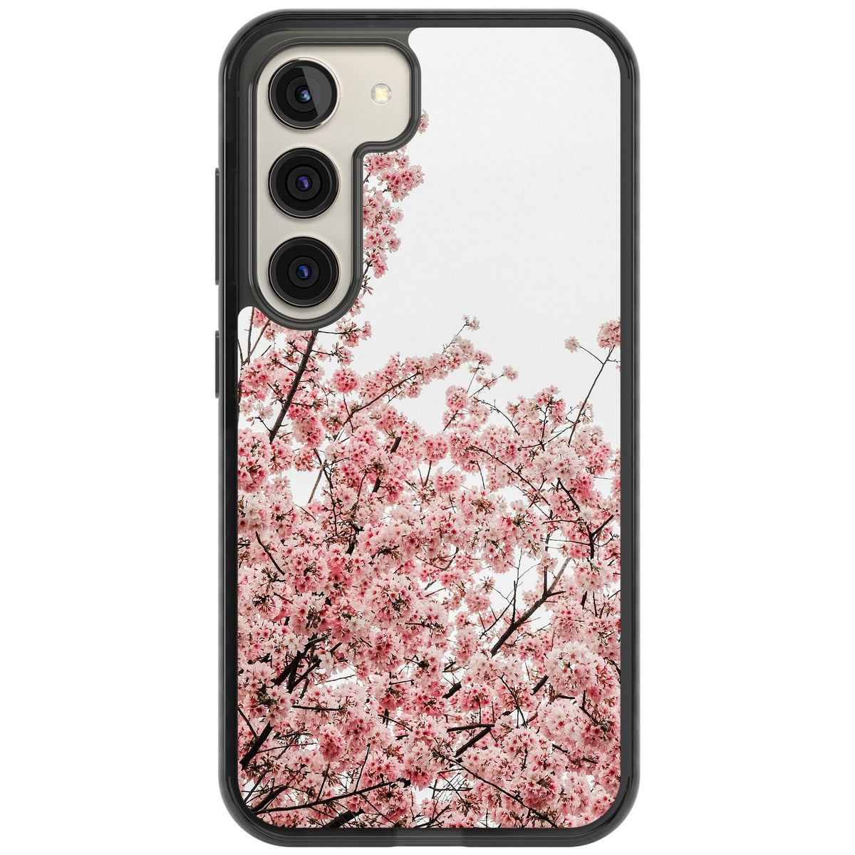 Cherry Blossom Bloom Samsung S22 / Samsung S22 Plus / Samsung S23 / Samsung S23 Plus / Samsung S24 / Samsung S24 Plus Impact Black Phone Case front