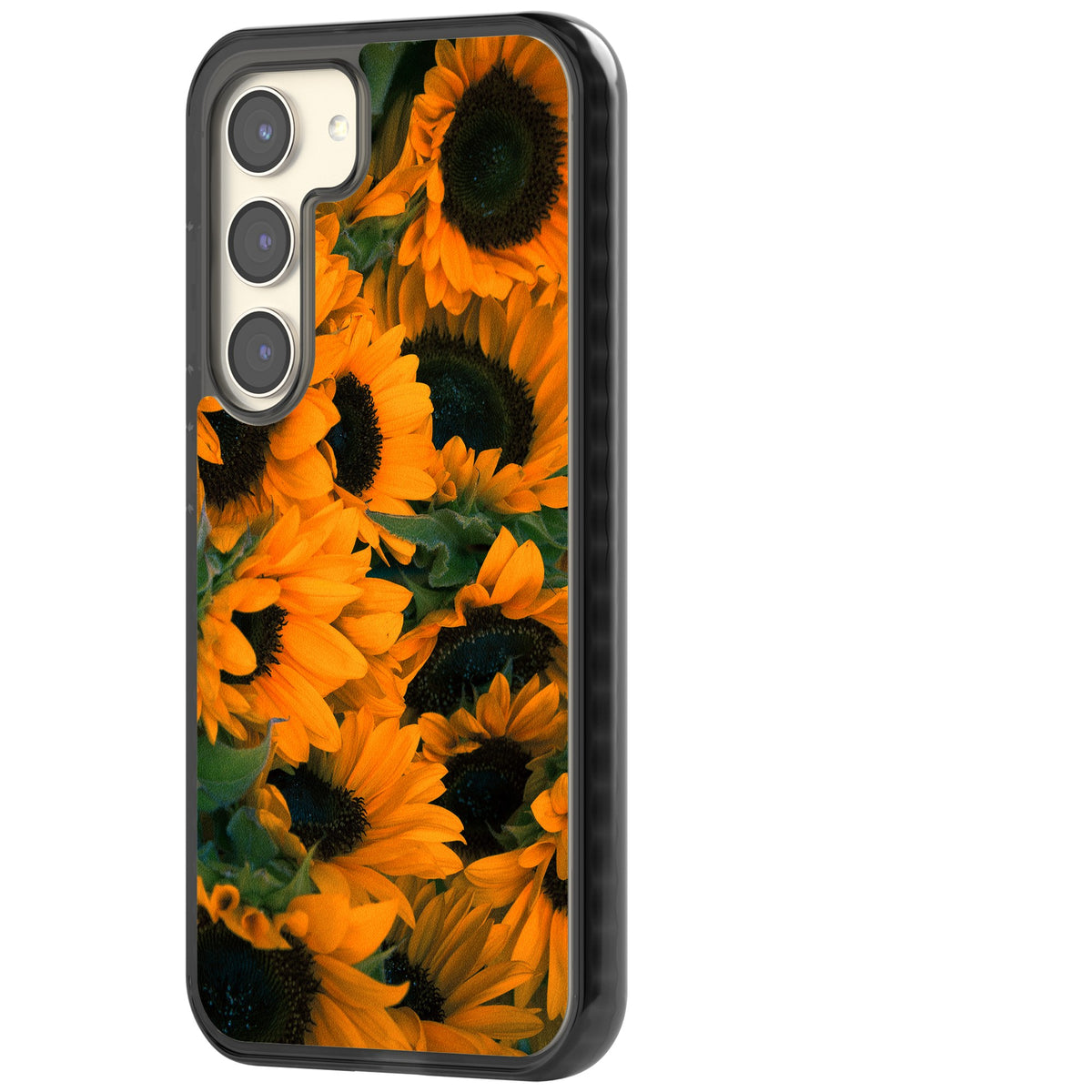 Sunflower Fields Samsung S22 / Samsung S22 Plus / Samsung S23 / Samsung S23 Plus / Samsung S24 / Samsung S24 Plus Impact Black Phone Case side